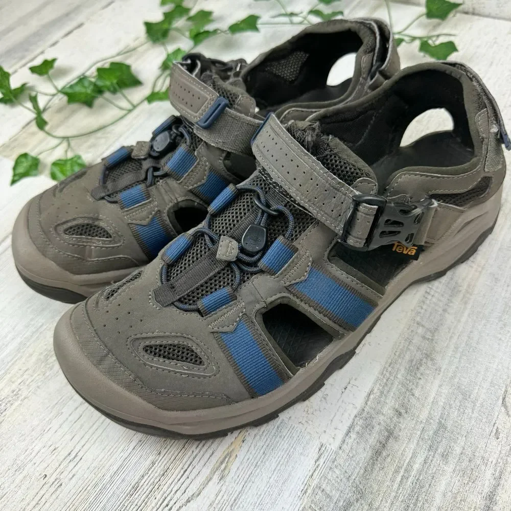 Teva Omnium 2 Brown Blue Men Quick Dry Outdoors Water Shoes Sandals 1019180-BNGC